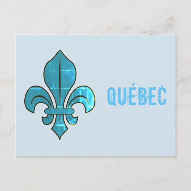 Cartão Postal Québec Fleur de Lys (Frente)