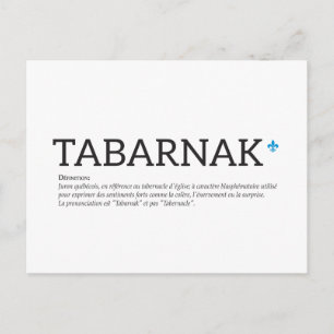 Cartão Postal Québec Tabarnak Juron Joual Humor Francês