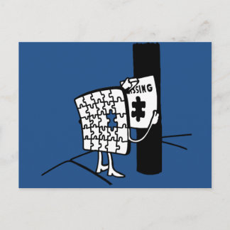 Cartão Postal Quebra-cabeça ausente