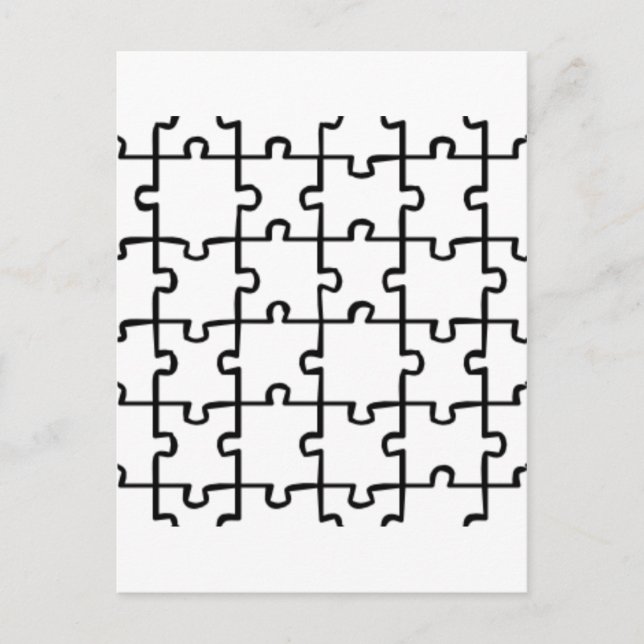 Cartão Postal Quebra-cabeça de serra (Frente)