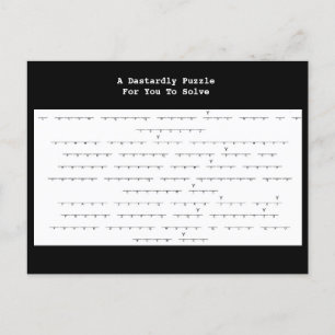 Cartão Postal Quebra-cabeça de um Rick Roll Postcard