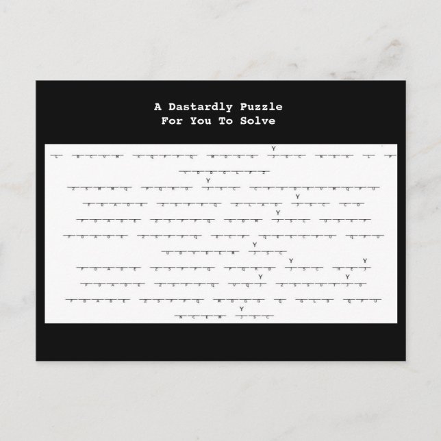 Cartão Postal Quebra-cabeça de um Rick Roll Postcard (Frente)