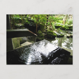 Cartão Postal Quebra d'água do bambu no Japão