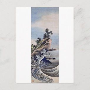 Cartão Postal Quebrando Ondas, Hokusai