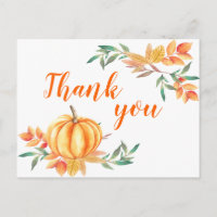 Queda Aquarela Pumpkin Laranja Deixa Obrigado