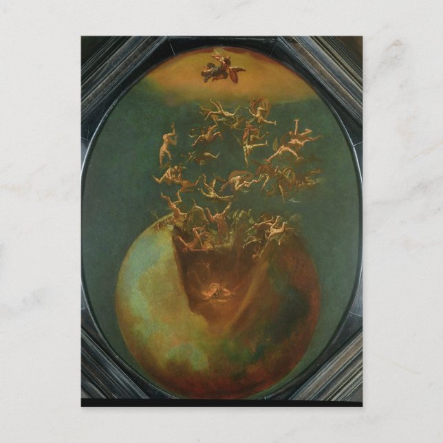 Cartão Postal Queda da Satã e dos anjos rebeldes do céu (Frente)