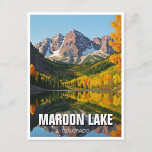 Cartão Postal Queda no Viagem do Lago Maroon Colorado