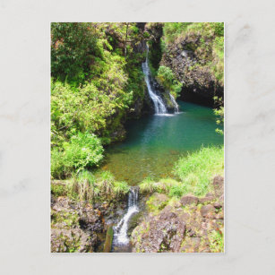 Cartão Postal Quedas de água ao longo da estrada para Hana, Maui