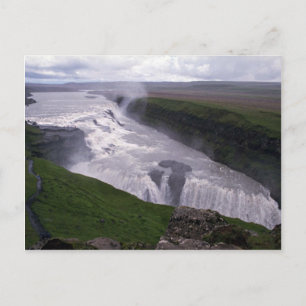 Cartão Postal Quedas de água, Gulfoss, Islândia