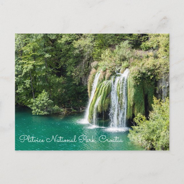 Cartão Postal Quedas de água no Parque Nacional de Plitvice - Cr (Frente)