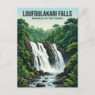 Cartão Postal Quedas de Loufoulakari República do Congo
