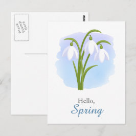 Cartão Postal Quedas de Neve - Flores de Mola - Cota Azul de Cor