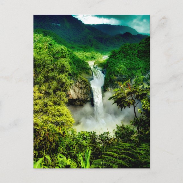 Cartão Postal Quedas | San Rafael Falls, Equador (Frente)