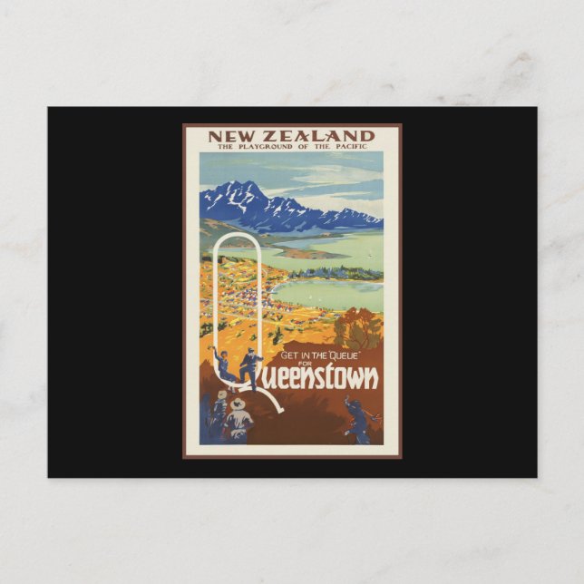 Cartão Postal Queenstown Nova Zelândia (Frente)