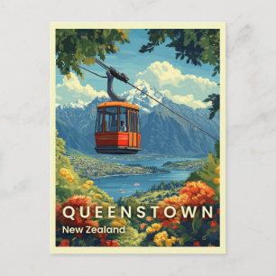 Cartão Postal Queenstown, Nova Zelândia Incrível Vista de Montan