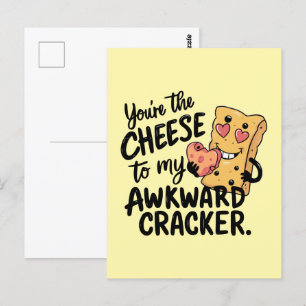 Cartão Postal Queijo para o meu awkward Namorados engraçado e