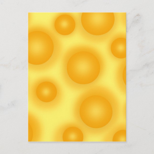 Cartão Postal Queijo suíço amarelo (Frente)