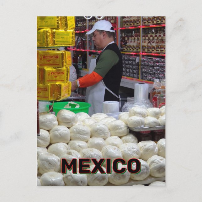Cartão Postal Queijo Vendor Em Oaxaca, México (Frente)