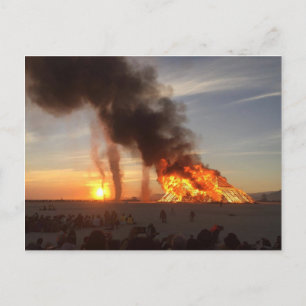 Cartão Postal Queimando as pirâmides, Cartaz do Homem de Queima