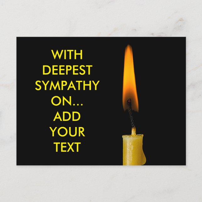 Cartão Postal Queimando Vela E Seu Texto Ver. 2 (Frente)