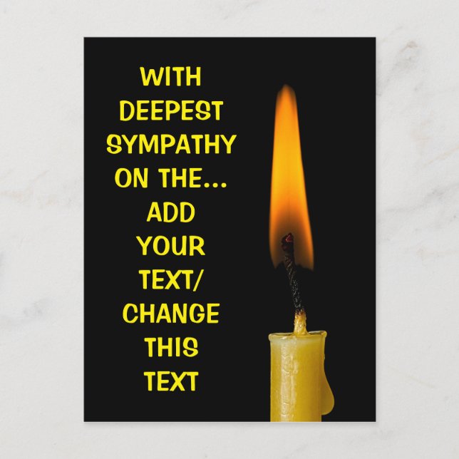 Cartão Postal Queimando Vela E Seu Texto Ver. 2 (Frente)