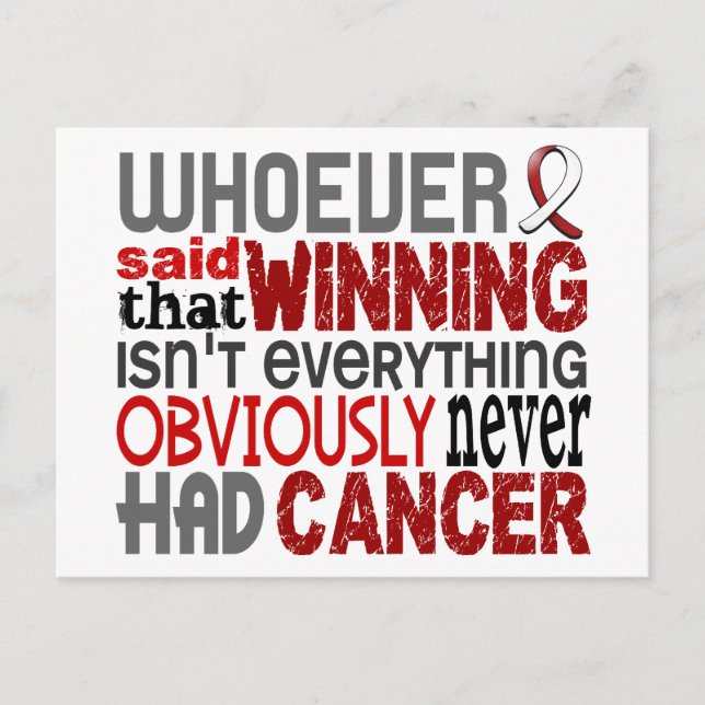 Cartão Postal Quem Disse Cancer De Cabeça E Pescoço (Frente)