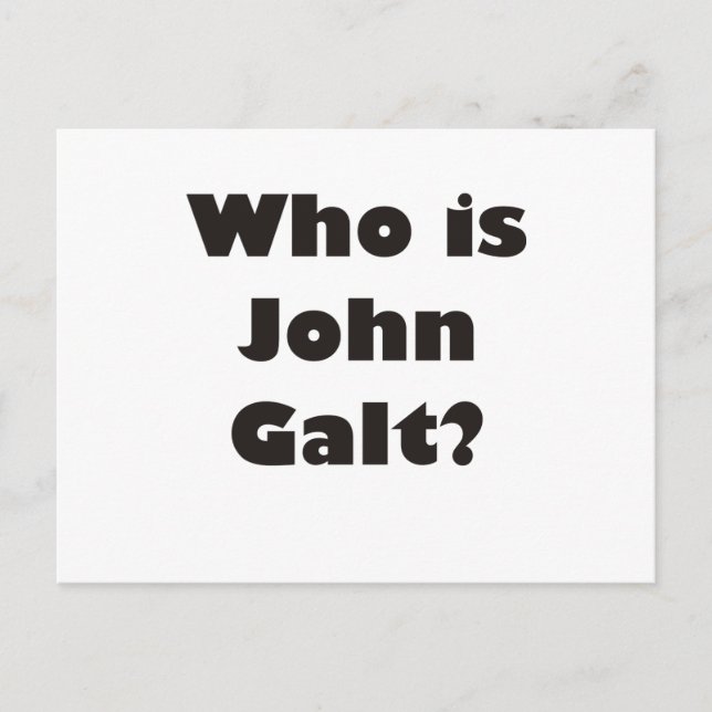 Cartão Postal Quem é John Galt? (Frente)