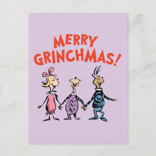 Cartão Postal Quem está de mãos dadas Merry Grinchmas