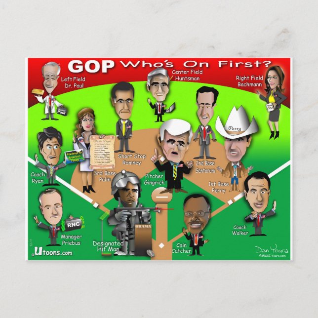 Cartão Postal Quem está no primeiro? (Frente)