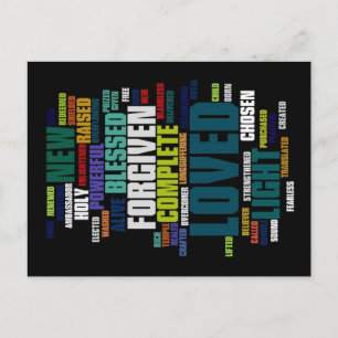 Cartão Postal Quem eu sou no fundo Cristo escuro