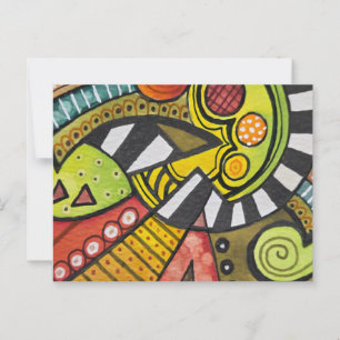 CARTÃO POSTAL QUEM FATIOU MEU TOMATE COM UMA FACA CUBISTA?