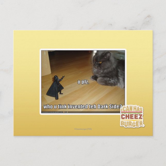 Cartão Postal Quem inventou o lado negro? (Frente)