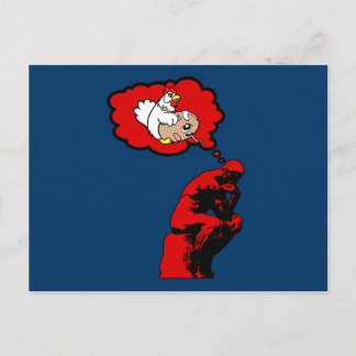 Cartão Postal Quem veio primeiro a galinha ou o ovo