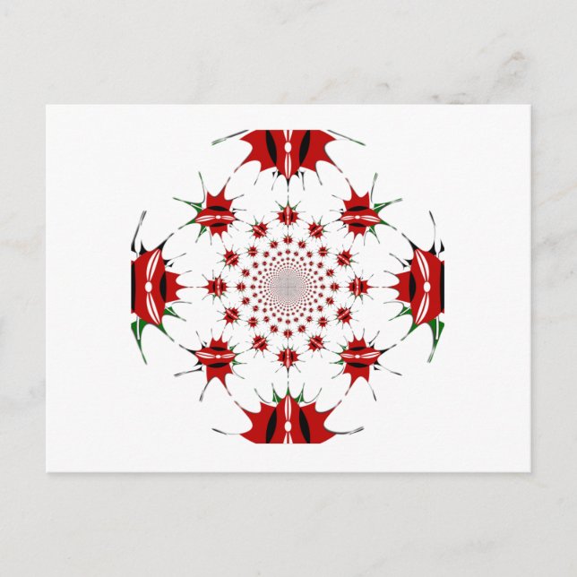 Cartão Postal Quênia Mágico: Kaleidoscope 🇰 identidade cultural (Frente)