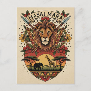 Cartão Postal Quênia Masai Mara