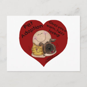 Cartão Postal Quente, Felpudo Sentindo! Coração