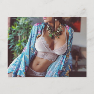 Cartão Postal ㋡ ㋛ ☺ Quente! Lingerie Modelo foto postal ㋡ ㋛ ☺