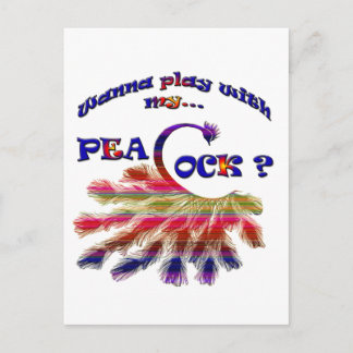 Cartão Postal Quer Brincar Com O Meu Pavão?