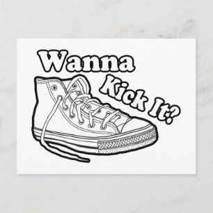 Cartão Postal Quer Chutar Os Sneakers