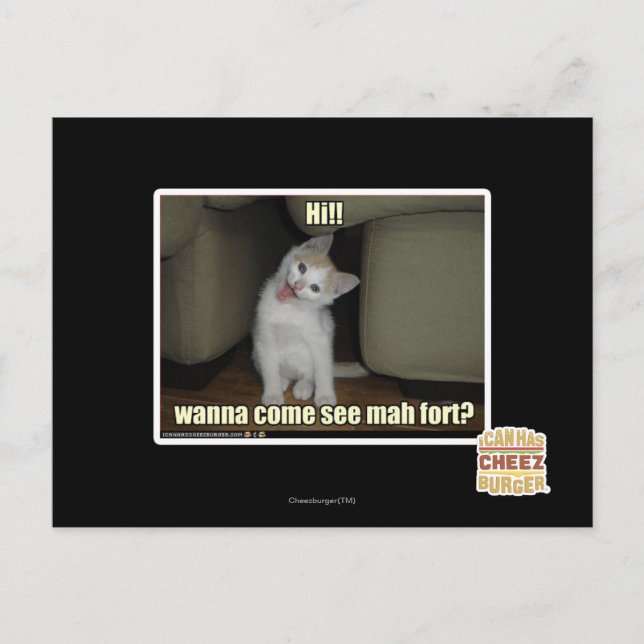 Cartão Postal Quer ir ver mah fort? (Frente)
