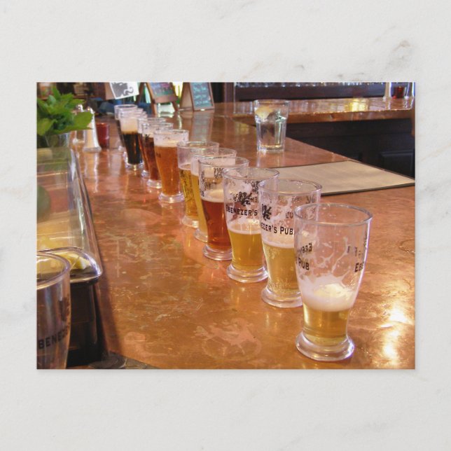 Cartão Postal Queria que você fosse Beer Postcard (Frente)
