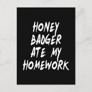 Cartão Postal Querida Badger Comeu Minha Casa