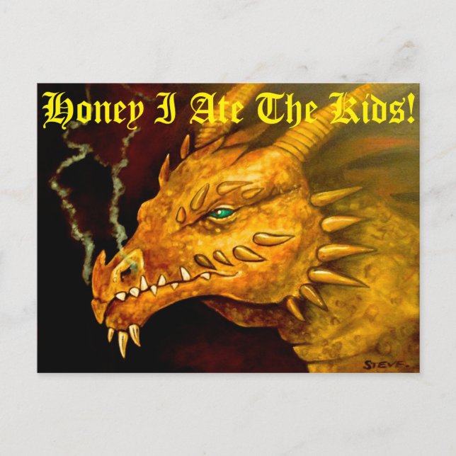 Cartão Postal Querida, comi as crianças (Frente)