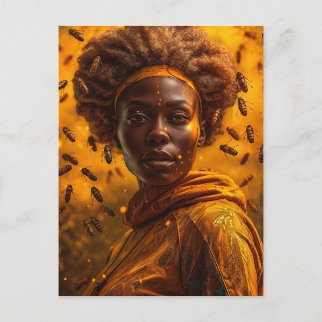 Cartão Postal Querida Deusa das Abelhas Mulher (Frente)