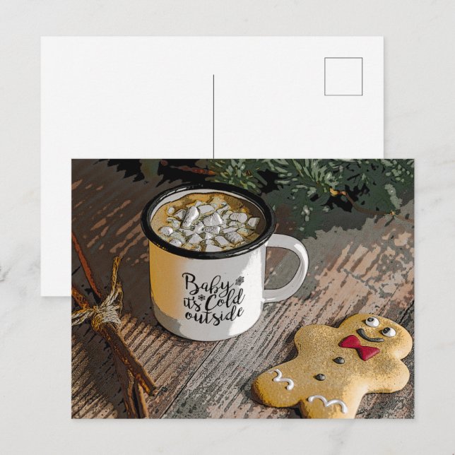 Cartão Postal Querida, está frio fora do Natal (Frente/Verso)