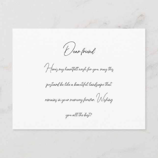 Cartão Postal Querido amigo (Frente)