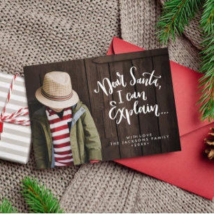 Cartão Postal Querido Papai Noel, eu posso explicar Foto Diverti