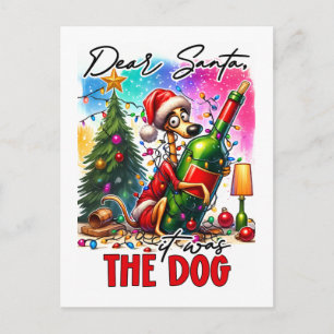 Cartão Postal Querido Papai Noel, Foi o Cachorro – Pet de Natal