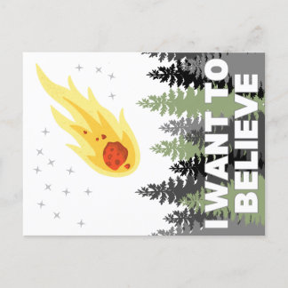 Cartão Postal Quero Acreditar no Cartão-Postal Asteroide