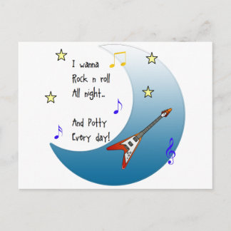 Cartão Postal Quero fazer rock n roll a noite toda